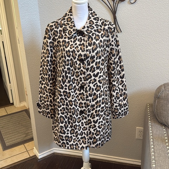Kate Spade New York Leopard Print Trench Coat - Picture 6 of 15